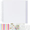 Miaikoe DIY Scrapbook Album 25.5x25.5 cm Hardcover Kraft Blank Paper Scrap Book with 40 Sheets Memory Book for Family Wedding Photography Anniversary (White)