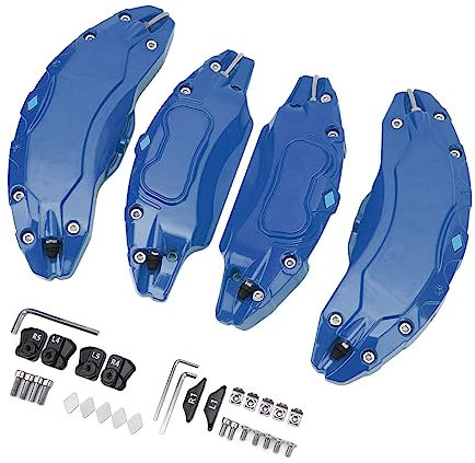 AOWINHIT 4 Pezzi Copri Pinza Auto Protezione Pinza, Set Copertura Pinza Freno di Ricambio, Set Copertura Pinza Freno Sostituzione in Lega di Alluminio Ruote 19 20 Pollici (Blu),Golf