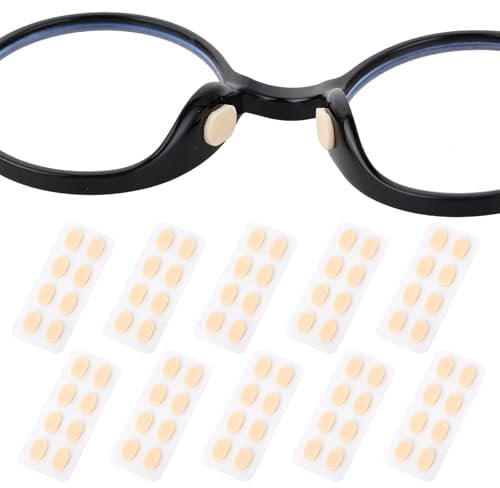 Eyeglass Nose Pads 40 Pairs Self Adhesive Glasses Nose Pads Non-Slip Sponge Nose Pads Soft Foam Glasses Support for Glasses Sunglasses and Eyeglasses (Nude)
