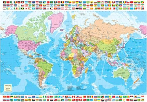 Weltkarte - 2000-Teiliges Puzzle, Wunderschön Illustriertes Puzzle, Großes Puzzlespiel, Stressabbau-Spielzeug, Geeignet Für Puzzleliebhaber Mit Familie Und Freunden