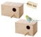 2X Nistkasten Zuchtkasten Vogelhäuschen Vogelnest Vogel Brutkasten mit Nistmulde Wellensittich Papagei Exoten 22x13x14 cm