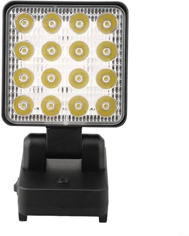 Work Light, Cordless Utility Work Light Workshop Lighting, 16 Wicks, For BAT Series For BAT622 For BAT609 18V Lithium Battery