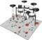 Tapis Batterie Tapis de Tambour Tapis Batterie Acoustique Insonorisant Tapis de Batterie Tapis de Protection Antidérapant pour Batterie Electronique Percussions Batteries Tapis de Sol 200 x 160 cm
