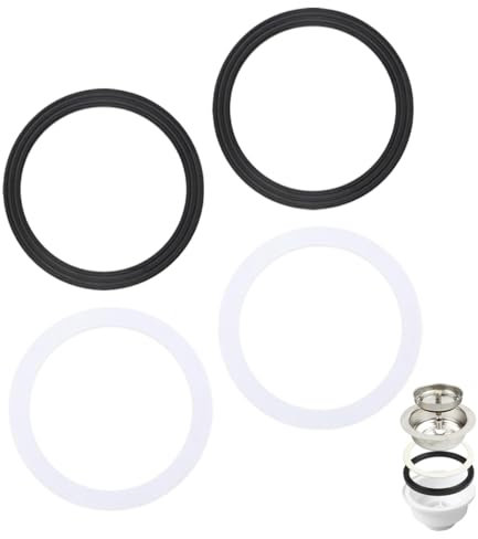 MOLZINY 4 Piezas 110mm Arandelas de Sellado para Fregadero Tapón de goma para fregadero Juntas Tóricas para Lavabo arandelas de fregadero para 110mm Residuos Cesta Colador