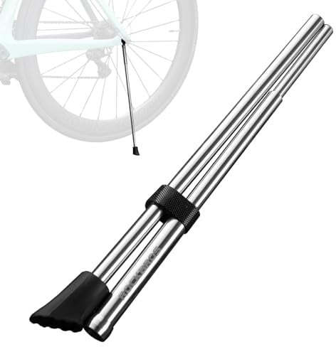 ROCKBROS Fahrradständer 26–27,5 Zoll, Klappbarer Edelstahl Fahrrad Seitenständer mit Rutschfestem Fuß, Rostfreier Stützfuß für Rennrad, Citybike