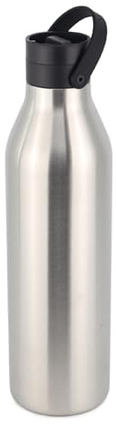 Circular&Co Recycled Stainless Steel Water Bottle 1L – Uncoated Ink Black – Reusable, Sustainable & BPA-Free