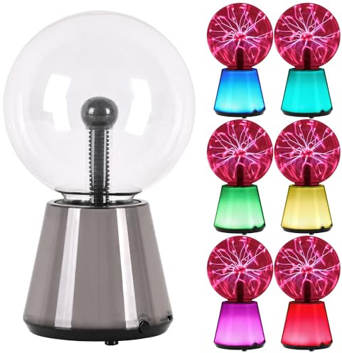 Lesser & Pavey Plasma Ball Home Decor Table Lamp | Interactive Plasma Effect, Touch Sensitive Display, Decorative Lighting, Eye Catching Feature, Unique Accent, Fun Gift