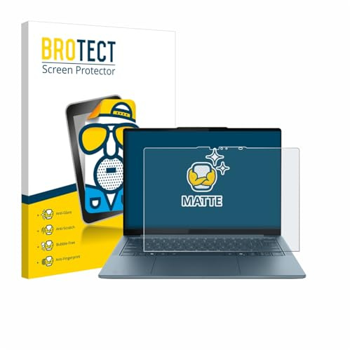 BROTECT Schutzfolie für Lenovo Yoga Slim 7 Gen 10 14 Touch | Entspiegelnder Displayschutz Made in Germany Matte Displayschutz-Folie Anti-Reflex Anti-Fingerprint Einfache Montage
