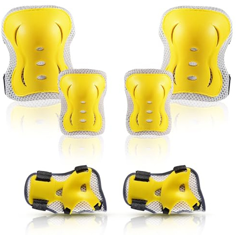 Genouillères pour enfants – Genouillères, coudières et protège-poignets pour filles et garçons, patinage, skateboard, scooter, vélo, roller, moto