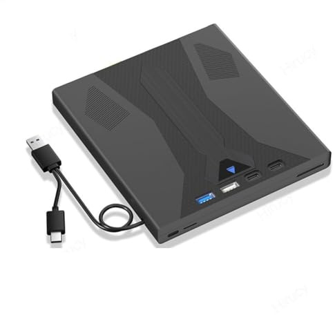 Externer Blu-Ray-Recorder, kompatibel mit 100 GB Discs, USB 3.0 und DVD/CD/BD Player Typ C, Blu-Ray 3D optisches Laufwerk für Laptop