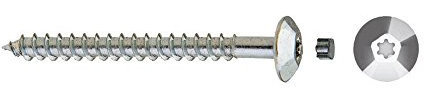 Celo 97105Tic - Tornillo Rosca Tirafondo Tic Cabeza Ancha Impronta Tx Diámetro 7X105 Mm, Cincado, 50 Unidades
