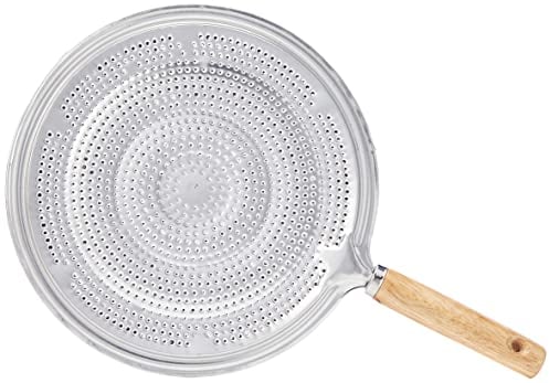 Dexam 17841351 Faringdon 20cm Wood Handle Heavy Duty Heat Diffuser, Silver