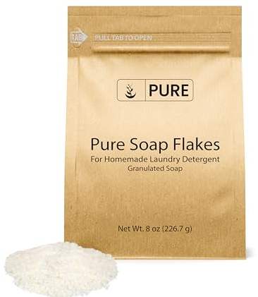 Pure Original Ingredients Soap Flakes (8 oz) Tallow Based, Homemade Laundry Detergent, Granulated Soap