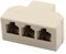 Uxcell 3 Way Telephone Splitter, Plastic RJ11 1 to 3 Female Phone Jack Telephone Adapter Connector Splitter for Landline and Fax, 1 Pack Beige