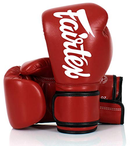 Fairtex BGV14 Muay Thai für Profiboxer & Trainer | Mexikanischer Stil für Schlagkräftige | MMA Handschuhe für Kampfsport | Leichte & stoßdämpfende Boxhandschuhe(16oz-Rot)