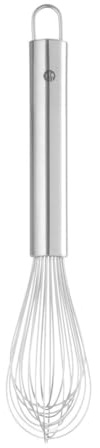 HENDI Schneebesen, Rührbesen, Ballonschneebesen, 12 dünne flexible Drähte, mit Aufhängöse, Geschirrspülmaschinengeeignet, 250mm, Edelstahl