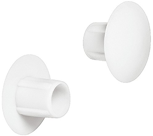 Gedotec Möbel-Abdeckkappen zum Eindrücken Rohrstopfen rund Lamellenstopfen weiß - H1114 | Made IN Germany | Schrauben-Kappen für Bohrlöcher Ø 5 mm | 100 Stück - Loch-Abdeckungen Holz mit Ø 10 mm