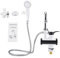 Haofy Réchauffeur de Cuisine Robinet électrique Instantané, Chauffe-eau Distributeur avec LED Numérique Chauffage Affichage de la Température Chaude et Froide, Pommeau de Douche EU(# 1 Sous l'entrée)