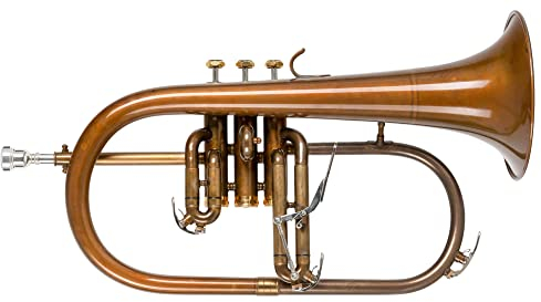 Lechgold FH-60GV Flügelhorn - aus Phosphorbronze - Stimmung: Bb - Schallbecher-Ø: 152 mm - inkl. Leichtkoffer - säurebehandelt und klarlackiert