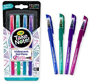 CRAYOLA - Take Note! 58-6638 4 Gel Markers Bright Colours Medium Tip 1.0mm