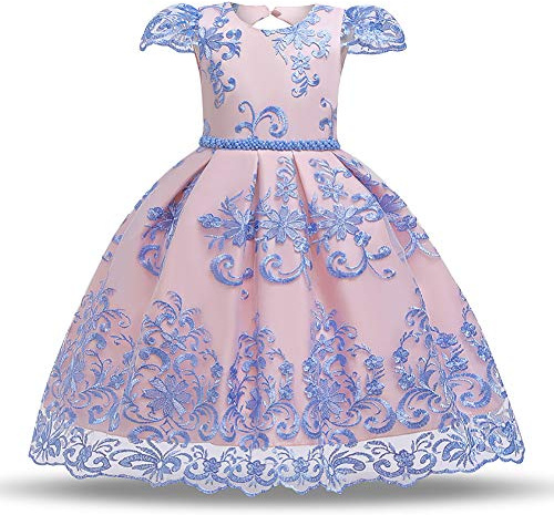 Cichic - Vestido de princesa para niña, tul, para cumpleaños, bodas, fiestas Vestido de tul lila. 3-4 Años