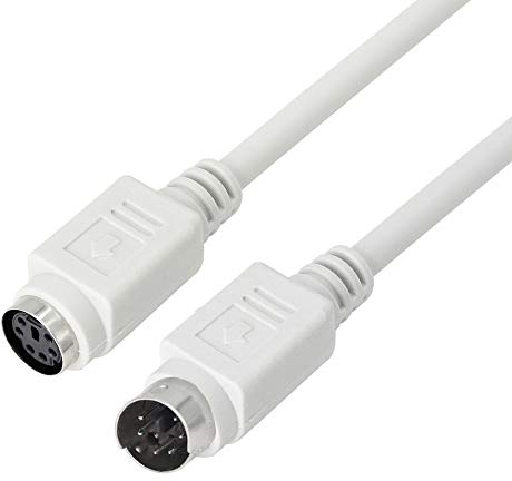 PNGKNYOCN PS2 Mouse & Keyboard Extension Cable, 8.5ft (28AWG), 6-Pin Male to Female, Supports Mouse, Keyboard, Barcode Scanner