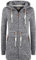 OXMO OXThora Damen Übergangsjacke Sweatjacke Jacke mit Kapuze, Größe:S, Farbe:Dark Grey (792890)