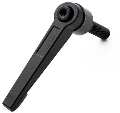 INTIRILIFE Klemmhebel M10 in 7 Längen/Klemmmutter M10 aus verzinktem Stahl - Spanngriff Griffmutter Klemmgriff Verschlusshebel - Verstellbarer Griff in Schwarz - Größe M10x40mm