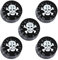 Yootones Geschwindigkeitskontrollknöpfe für Gitarre, Totenkopf-Motiv, kompatibel mit LP Les Paul SG Gibson E-Gitarre, Bass (weißer Totenkopf), 5 Stück