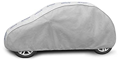 Autoabdeckung Wasserfest & Extrastark kompatibel mit Toyota Aygo 05- Atmungsaktive Autoplane Abdeckplane Grau