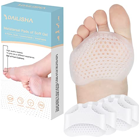 Mittelfußpolster Fußballenpolster Füße Ballenpolster Einlegesohlen Schmerzstütze Pflege Neurom Metatarsalgie Zehenschutz Blasenentlastung Dameneinlagen Kissen 6 Paar Pflegekleber wiederverwendbar