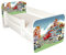 AS-TOR Kinderbett Jugendbett Igor 80x160cm mit Matratze und Abnehmbarem Geländer - Bett Schlafzimmer Kindermöbel Kinderbetten für Mädchen und Junge, Massivholz, Solide und Sicher, Autos