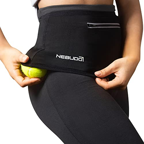Nebudo Tennisball-Bandhalter Pickleball Tennisbälle Pickleballs Halten Zubehör für Frauen Rock Männer Taille Hüfttaschen Zubehör (XS: 63,5 cm - 71,1 cm flexible Taille)