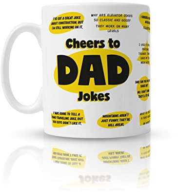 Pink Positive Funny Dad Jokes Mug for Dad | Funny Gift for Daddy on Fathers Day | Dad Gifts for Fathers Day | Dad Mug