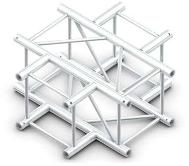 Milos Pro-40 Square F Truss - Cross 4-way QCLF41-90° corner - heavy duty - F