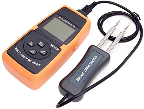 WJJ LCD Digital Wood Moisture Meter 2%-60% Tree Timber Wood Bamboo Paper Water Contain Level Temperature Measure Tools, Onecolor