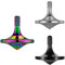 Präzisions kreisel aus Metall, langes Schleudern, Beste Schleuderzeit über 8 Minuten, perfekte Balance, gut verarbeitetes EDC Desktop Gyro Spielzeug für Erwachsene (3PCS, Schwarz+Silber+Bunt)