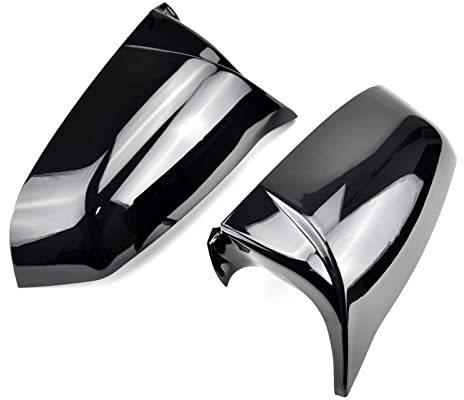 Spiegelkappen Für BMW 5er 6er 7er E60 E61 E63 E64 F01 F02-F04 F06 F07 F10 F11 F12 F13 2009-2015 Seitenflügel Rückspiegel Abdeckkappe Kohlefaser Schwarz Seitenspiegelkappe (Farbe : Bright Black)