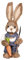 Strohs-Osterhasen Figuren Deko Hase Osterliche Festlich Gartendeko Handgemachte Rustikale Landhausstil Gewebte Stehende Häschen mit Karotte Blumenkranz Osterhasen Ostern Frühling Party (P-A, One Size)