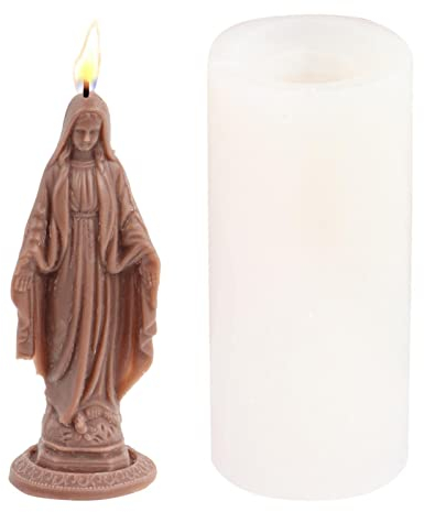 Youao Virgen María Moldes Silicona | Resina Modelo Femenino 3D,Moldes para Velas aromaterapia DIY para Hacer Velas, Cera Soja, jabón, Yeso, Resina epoxi