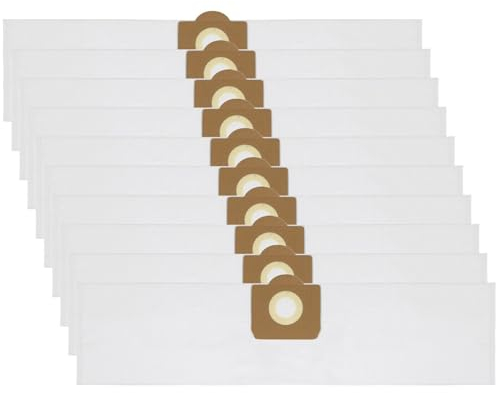 SPARES2GO SMS Dust Bags compatible with DeWalt DXV23PTA 23L DXV38S 38L DXV20PA 20L Wet & Dry Vacuum Cleaner (Pack of 10)