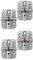 Plawee Bisagra Ajustable de 180 Grados, Bisagra de Bloqueo, Bisagra Plegable, Bisagra de Puerta Ajustable, Bisagra de Mesa de Hoja, 4 Piezas