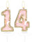 Schmetterling 14. Geburtstag Zahl Kerzen, Rosa Gold Cupcake Topper für Kuchen, Mädchen Geburtstag Dekorationen