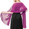Stola Damen Halstuch Chiffon Sommer Schal Damen Festliche Stola für Abendkleid oder Brautkleid Hochzeit Scarf(Dunkelviolett)