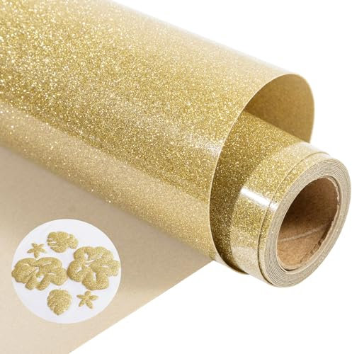 VINYL FROG 3D Puff Heat Transfer Vinyl 10 x6ft Gold Glitter Foaming HTV Vinyl Puffy Shimmer Iron on Vinyl for DIY T-Shirt Heat Press Designs