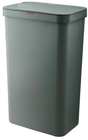 Tower T838005FGCS Rectangular Sensor Bin with Fingerprint Proof Coated Exterior, Plastic, 50 L, Forest Green