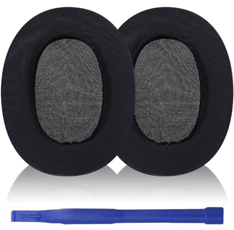 Aiivioll Replacement Ear Pads for Sony WH-XB910N XB910N Headphones, Ice Silk Fabric Gel Material Replacement Ear Pads, 1 Pair (Black)