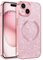 YINLAI for iPhone 15 Magnetic Case [Compatible with Magsafe] Glitter Protective Cover Slim for Women Shockproof Bling Phone Case for iPhone 15 6.1, Pink