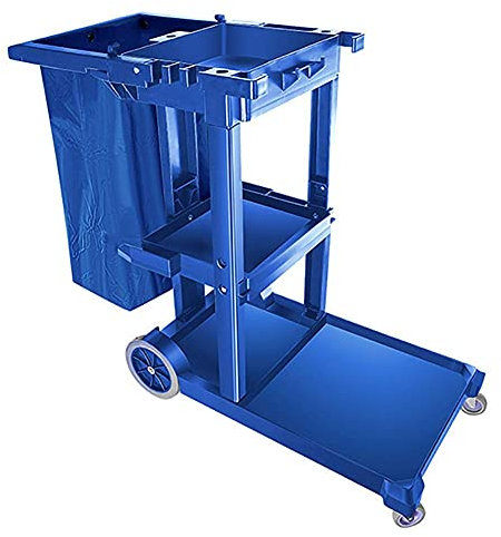 Trolley Home Janitorial Cleaning Cart Trolley on Wheels, Office Industrial Housekeeping Hotel Room Plastic, DCNGXUKLK