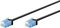 goobay Cavo patch CAT 6A slim/ultra flessibile RJ45 CAT 6A U/UTP CU/Cavo Ethernet sottile con connettori corti/LSZH da 10 Gbps, protezione antipiega/nero 0,5 m / 74232